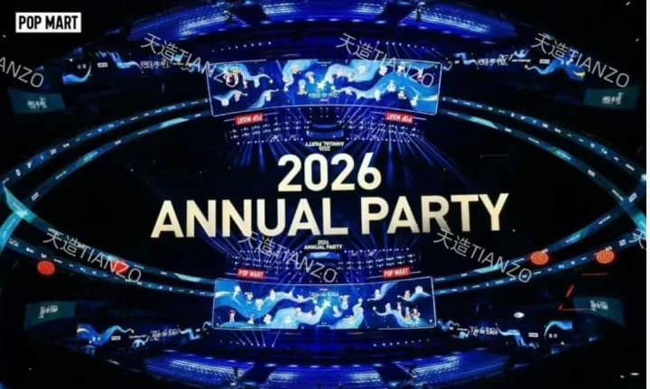 POPMART 2026 年度庆典舞台